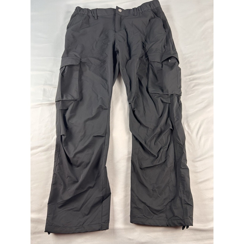 Kenneth Cole XL Black Cargo Pants Mens Lightweight Stretch Utility Hiking